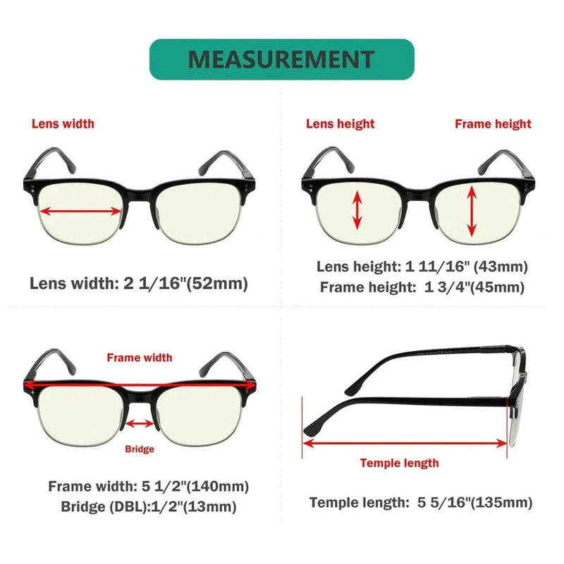 eyekeeper.com 4 Pack Semi-rim Blue Light Filter Readers UVR9114 Eyeglasses White Smoke 4 Pairs Mix / without magnification,4 Pairs Mix / +0.50,4 Pairs Mix / +0.75,4 Pairs Mix / +1.00,4 Pairs Mix / +1.25,4 Pairs Mix / +1.50,4 Pairs Mix / +1.75,4 Pairs Mix / +2.00,4 Pairs Mix / +2.50,4 Pairs Mix / +3.00