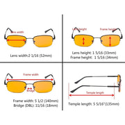eyekeeper.com 4 Pack Semi-Rimless Metal Blue Light Blocking Readers DS1704 Eyeglasses White Smoke 4 Pairs Mix / without magnification,4 Pairs Mix / +0.50,4 Pairs Mix / +0.75,4 Pairs Mix / +1.00,4 Pairs Mix / +1.25,4 Pairs Mix / +1.50,4 Pairs Mix / +1.75,4 Pairs Mix / +2.00