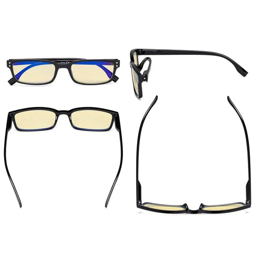 eyekeeper.com 4 Pack Small Lens Blue Light Blocking Reading Glasses TM097 Eyeglasses White Smoke Black-4pcs / without magnification,Black-4pcs / +0.50,Black-4pcs / +0.75,Black-4pcs / +1.00,Black-4pcs / +1.25,Black-4pcs / +2.00,Black-4pcs / +2.25,Black-4pcs / +2.50,Black Blue-4pcs / without magnification,Black Blue-4pcs / +0.75,Black Blue-4pcs / +1.00