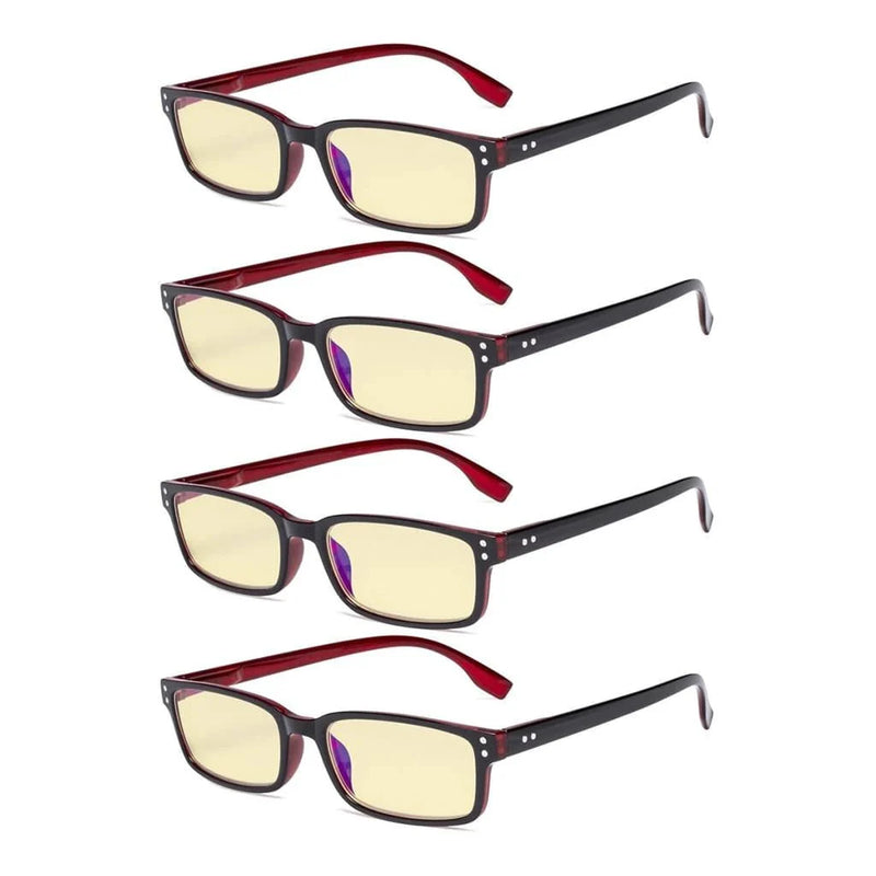 eyekeeper.com 4 Pack Small Lens Blue Light Blocking Reading Glasses TM097 Eyeglasses White Smoke Black Red-4pcs / without magnification,Black Red-4pcs / +0.50,Black Red-4pcs / +0.75,Black Red-4pcs / +1.00,Black Red-4pcs / +1.25,Black Red-4pcs / +1.75,Black Red-4pcs / +2.00,Black Red-4pcs / +2.25,Black Red-4pcs / +2.50