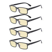 eyekeeper.com 4 Pack Small Lens Blue Light Blocking Reading Glasses TM097 Eyeglasses White Smoke Black Clear-4pcs / without magnification,Black Clear-4pcs / +0.50,Black Clear-4pcs / +0.75,Black Clear-4pcs / +1.00,Black Clear-4pcs / +1.25,Black Clear-4pcs / +2.00,Black Clear-4pcs / +2.25,Black Clear-4pcs / +2.50