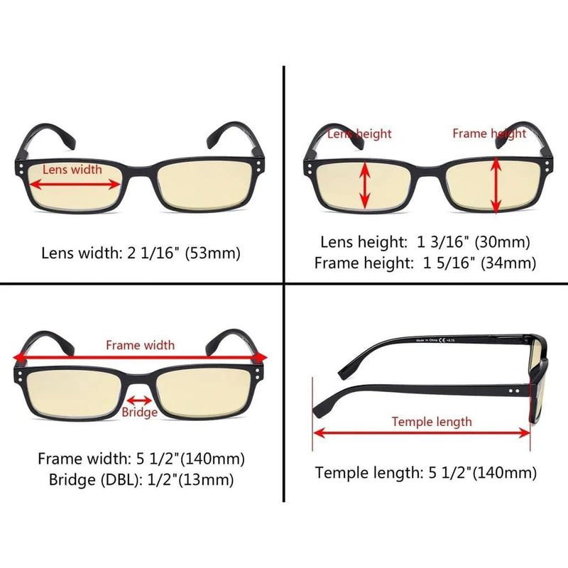 eyekeeper.com 4 Pack Small Lens Blue Light Blocking Reading Glasses TM097 Eyeglasses White Smoke Black-4pcs / without magnification,Black-4pcs / +0.50,Black-4pcs / +0.75,Black-4pcs / +1.00,Black-4pcs / +1.25,Black-4pcs / +2.00,Black-4pcs / +2.25,Black-4pcs / +2.50,Black Blue-4pcs / without magnification,Black Blue-4pcs / +0.75,Black Blue-4pcs / +1.00