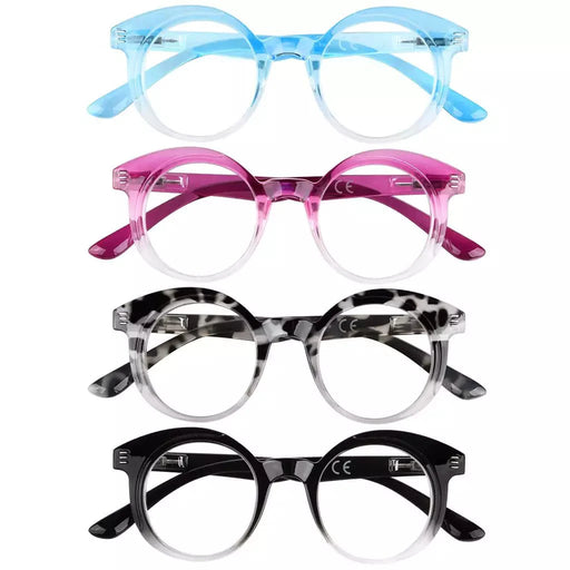 eyekeeper.com 4 Pack Small Lens Round Reading Glasses R2032 Eyeglasses White Smoke 4 Pairs Mix / without magnification,4 Pairs Mix / +0.50,4 Pairs Mix / +0.75,4 Pairs Mix / +1.00,4 Pairs Mix / +1.25,4 Pairs Mix / +1.50,4 Pairs Mix / +1.75,4 Pairs Mix / +2.00,4 Pairs Mix / +2.25,4 Pairs Mix / +2.50,4 Pairs Mix / +2.75,4 Pairs Mix / +3.00