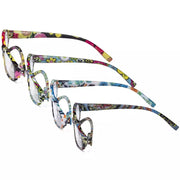 eyekeeper.com 4 Pack Small Reading Glasses Funky Floral Pattern Readers R9104F Eyeglasses White Smoke 4 Pairs Mix / +0.50,4 Pairs Mix / +0.75,4 Pairs Mix / +1.00,4 Pairs Mix / +1.25,4 Pairs Mix / +1.50,4 Pairs Mix / +1.75,4 Pairs Mix / +2.00,4 Pairs Mix / +2.25,4 Pairs Mix / +2.50,4 Pairs Mix / +2.75,4 Pairs Mix / +3.00,4 Pairs Mix / +3.50,4 Pairs Mix / +