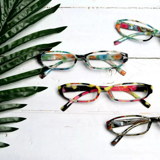 eyekeeper.com 4 Pack Small Reading Glasses Funky Floral Pattern Readers R9104F Eyeglasses White Smoke 4 Pairs Mix / +0.50,4 Pairs Mix / +0.75,4 Pairs Mix / +1.00,4 Pairs Mix / +1.25,4 Pairs Mix / +1.50,4 Pairs Mix / +1.75,4 Pairs Mix / +2.00,4 Pairs Mix / +2.25,4 Pairs Mix / +2.50,4 Pairs Mix / +2.75,4 Pairs Mix / +3.00,4 Pairs Mix / +3.50,4 Pairs Mix / +