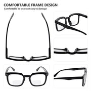 eyekeeper.com 4 Pack Square Bifocal Reading Glasses BR2104 Eyeglasses White Smoke 4 Pairs Mix / +1.00,4 Pairs Mix / +1.50,4 Pairs Mix / +2.00,4 Pairs Mix / +2.50,4 Pairs Mix / +3.00
