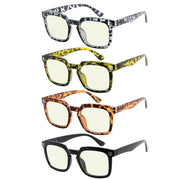 eyekeeper.com 4 Pack Square Blue Light Filter Readers UV2104 Eyeglasses White Smoke 4 Pairs Mix / without magnification,4 Pairs Mix / +0.50,4 Pairs Mix / +0.75,4 Pairs Mix / +1.00,4 Pairs Mix / +1.25,4 Pairs Mix / +1.50,4 Pairs Mix / +1.75,4 Pairs Mix / +2.00,4 Pairs Mix / +2.25,4 Pairs Mix / +2.50,4 Pairs Mix / +2.75,4 Pairs Mix / +3.00