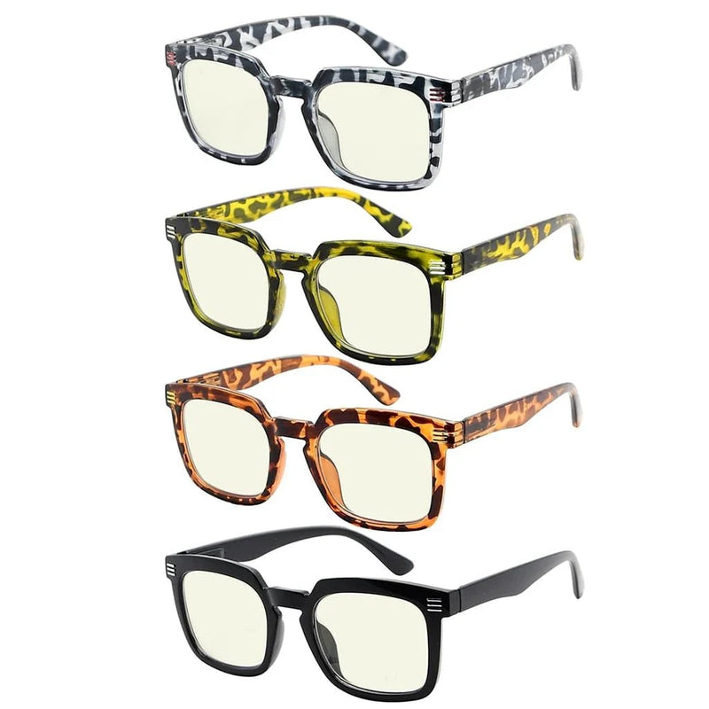 eyekeeper.com 4 Pack Square Blue Light Filter Readers UV2104 Eyeglasses White Smoke 4 Pairs Mix / without magnification,4 Pairs Mix / +0.50,4 Pairs Mix / +0.75,4 Pairs Mix / +1.00,4 Pairs Mix / +1.25,4 Pairs Mix / +1.50,4 Pairs Mix / +1.75,4 Pairs Mix / +2.00,4 Pairs Mix / +2.25,4 Pairs Mix / +2.50,4 Pairs Mix / +2.75,4 Pairs Mix / +3.00