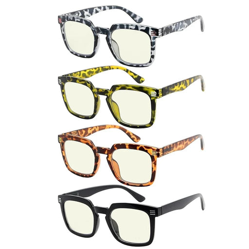 eyekeeper.com 4 Pack Square Blue Light Filter Readers UV2104 Eyeglasses White Smoke 4 Pairs Mix / without magnification,4 Pairs Mix / +0.50,4 Pairs Mix / +0.75,4 Pairs Mix / +1.00,4 Pairs Mix / +1.25,4 Pairs Mix / +1.50,4 Pairs Mix / +1.75,4 Pairs Mix / +2.00,4 Pairs Mix / +2.25,4 Pairs Mix / +2.50,4 Pairs Mix / +2.75,4 Pairs Mix / +3.00