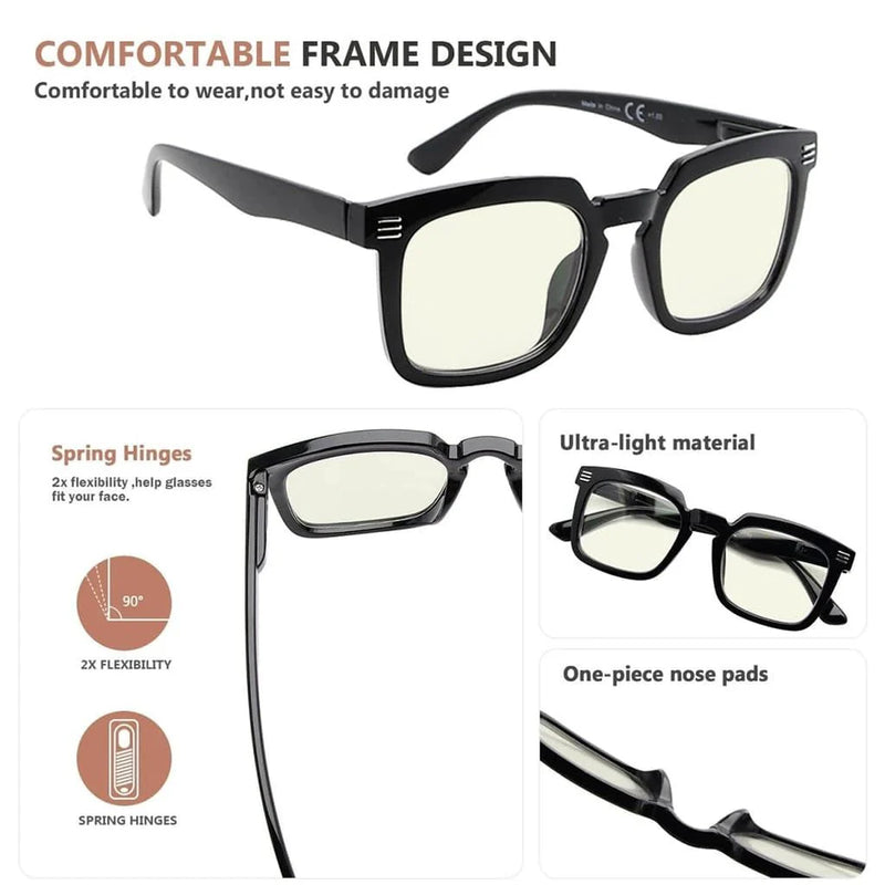 eyekeeper.com 4 Pack Square Blue Light Filter Readers UV2104 Eyeglasses White Smoke 4 Pairs Mix / without magnification,4 Pairs Mix / +0.50,4 Pairs Mix / +0.75,4 Pairs Mix / +1.00,4 Pairs Mix / +1.25,4 Pairs Mix / +1.50,4 Pairs Mix / +1.75,4 Pairs Mix / +2.00,4 Pairs Mix / +2.25,4 Pairs Mix / +2.50,4 Pairs Mix / +2.75,4 Pairs Mix / +3.00