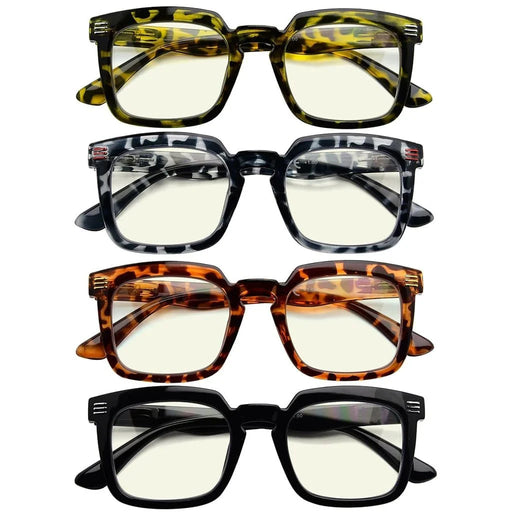 eyekeeper.com 4 Pack Square Blue Light Filter Readers UV2104 Eyeglasses White Smoke 4 Pairs Mix / without magnification,4 Pairs Mix / +0.50,4 Pairs Mix / +0.75,4 Pairs Mix / +1.00,4 Pairs Mix / +1.25,4 Pairs Mix / +1.50,4 Pairs Mix / +1.75,4 Pairs Mix / +2.00,4 Pairs Mix / +2.25,4 Pairs Mix / +2.50,4 Pairs Mix / +2.75,4 Pairs Mix / +3.00