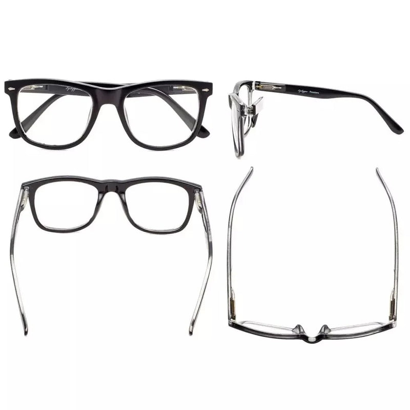eyekeeper.com 4 Pack Square Large Lenses Reading Glasses Spring-Hinges Readers R080 Eyeglasses White Smoke 4 Pairs Mix / +0.50,4 Pairs Mix / +0.75,4 Pairs Mix / +1.00,4 Pairs Mix / +1.25,4 Pairs Mix / +1.50,4 Pairs Mix / +1.75,4 Pairs Mix / +2.00,4 Pairs Mix / +2.25,4 Pairs Mix / +2.50,4 Pairs Mix / +2.75,4 Pairs Mix / +3.00,4 Pairs Mix / +3.50,4 Pairs Mix / +