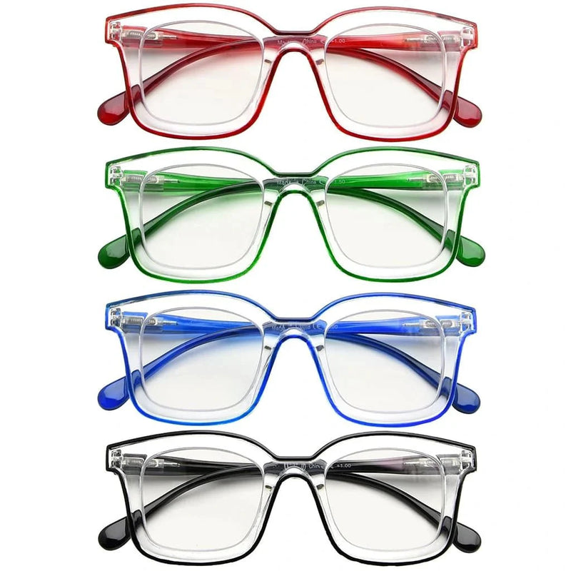 eyekeeper.com 4 Pack Square Progressive Multifocus Reading Glasses M2105 Eyeglasses White Smoke 4 Pairs Mix / +1.00,4 Pairs Mix / +1.25,4 Pairs Mix / +1.50,4 Pairs Mix / +1.75,4 Pairs Mix / +2.00,4 Pairs Mix / +2.25,4 Pairs Mix / +2.50,4 Pairs Mix / +3.00,4 Pairs Mix / +3.50