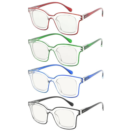 eyekeeper.com 4 Pack Square Progressive Multifocus Reading Glasses M2105 Eyeglasses White Smoke 4 Pairs Mix / +1.00,4 Pairs Mix / +1.25,4 Pairs Mix / +1.50,4 Pairs Mix / +1.75,4 Pairs Mix / +2.00,4 Pairs Mix / +2.25,4 Pairs Mix / +2.50,4 Pairs Mix / +3.00,4 Pairs Mix / +3.50