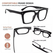 eyekeeper.com 4 Pack Square Reading Glasses Double Bridge Readers R2034 Eyeglasses White Smoke 4 Pairs Mix / without magnification,4 Pairs Mix / +0.50,4 Pairs Mix / +0.75,4 Pairs Mix / +1.00,4 Pairs Mix / +1.25,4 Pairs Mix / +1.50,4 Pairs Mix / +1.75,4 Pairs Mix / +2.00,4 Pairs Mix / +2.50,4 Pairs Mix / +3.00,4 Pairs Mix / +3.50,4 Pairs Mix / +4.00