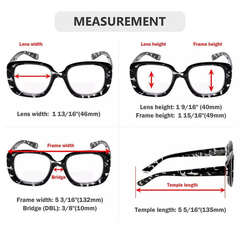 eyekeeper.com 4 Pack Square Thicker Frame Bifocal Reading Glasses BR2035 Eyeglasses White Smoke 4 Pairs Mix / +1.00,4 Pairs Mix / +1.50,4 Pairs Mix / +2.00,4 Pairs Mix / +2.50,4 Pairs Mix / +3.00,4 Pairs Mix / +3.50