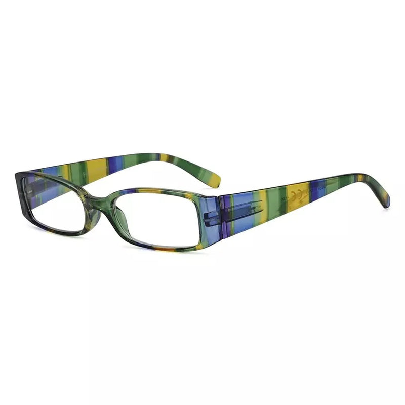 eyekeeper.com Stripe Pattern Stylish Reading Glasses R040S Eyeglasses White Smoke Green Yellow-1pcs / +0.50,Green Yellow-1pcs / +0.75,Green Yellow-1pcs / +1.00,Green Yellow-1pcs / +1.25,Green Yellow-1pcs / +1.50,Green Yellow-1pcs / +1.75,Green Yellow-1pcs / +2.00,Green Yellow-1pcs / +2.25,Green Yellow-1pcs / +2.50