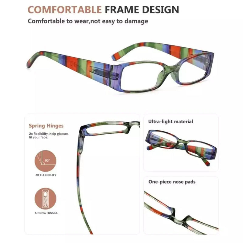 eyekeeper.com Stripe Pattern Stylish Reading Glasses R040S Eyeglasses Light Gray 4 Pairs Mix / +0.50,4 Pairs Mix / +0.75,4 Pairs Mix / +1.00,4 Pairs Mix / +1.25,4 Pairs Mix / +1.50,4 Pairs Mix / +1.75,4 Pairs Mix / +2.00,4 Pairs Mix / +2.25,4 Pairs Mix / +2.50,Green Red-1pcs / +0.50,Green Red-1pcs / +0.75,Green Red-1pcs / +1.00,Green