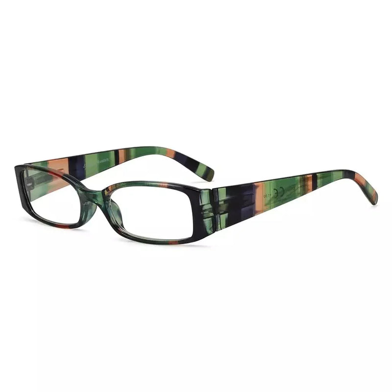 eyekeeper.com Stripe Pattern Stylish Reading Glasses R040S Eyeglasses White Smoke Green Orange-1pcs / +0.50,Green Orange-1pcs / +0.75,Green Orange-1pcs / +1.00,Green Orange-1pcs / +1.25,Green Orange-1pcs / +1.50,Green Orange-1pcs / +1.75,Green Orange-1pcs / +2.00,Green Orange-1pcs / +2.25,Green Orange-1pcs / +2.50