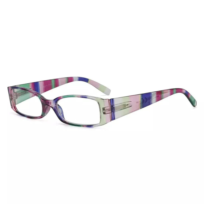 eyekeeper.com Stripe Pattern Stylish Reading Glasses R040S Eyeglasses White Smoke Green Pink-1pcs / +0.50,Green Pink-1pcs / +0.75,Green Pink-1pcs / +1.00,Green Pink-1pcs / +1.25,Green Pink-1pcs / +1.50,Green Pink-1pcs / +1.75,Green Pink-1pcs / +2.00,Green Pink-1pcs / +2.25,Green Pink-1pcs / +2.50
