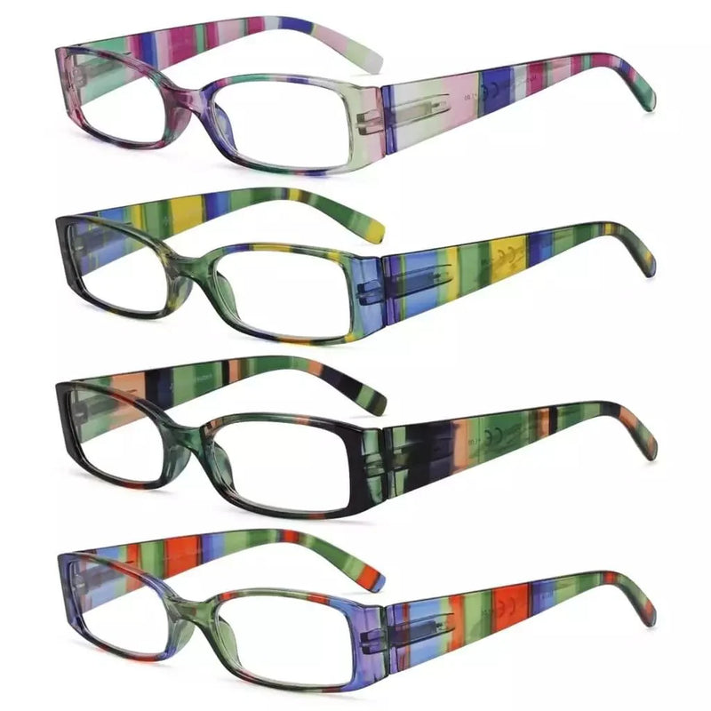 eyekeeper.com Stripe Pattern Stylish Reading Glasses R040S Eyeglasses Light Slate Gray 4 Pairs Mix / +0.50,4 Pairs Mix / +0.75,4 Pairs Mix / +1.00,4 Pairs Mix / +1.25,4 Pairs Mix / +1.50,4 Pairs Mix / +1.75,4 Pairs Mix / +2.00,4 Pairs Mix / +2.25,4 Pairs Mix / +2.50