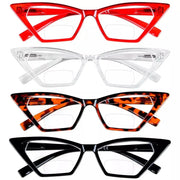 eyekeeper.com 4 Pack Stylish Bifocal Reading Glasses Cat-eye Readers BR2131 Eyeglasses White Smoke 4 Pairs Mix / +1.00,4 Pairs Mix / +1.50,4 Pairs Mix / +2.00,4 Pairs Mix / +2.50,4 Pairs Mix / +3.00,4 Pairs Mix / +3.50