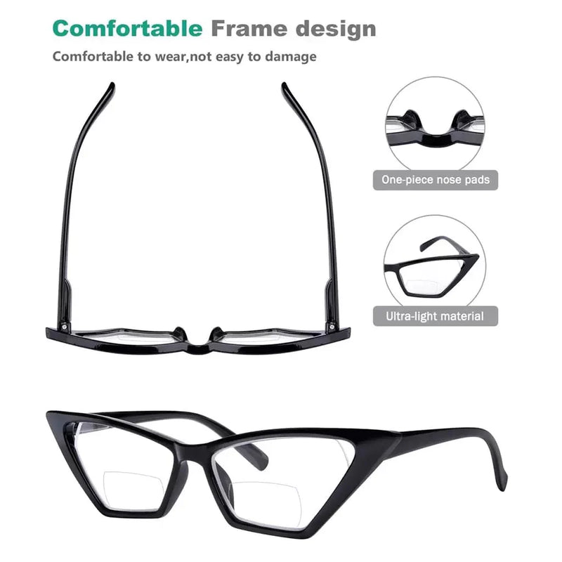 eyekeeper.com 4 Pack Stylish Bifocal Reading Glasses Cat-eye Readers BR2131 Eyeglasses White Smoke 4 Pairs Mix / +1.00,4 Pairs Mix / +1.50,4 Pairs Mix / +2.00,4 Pairs Mix / +2.50,4 Pairs Mix / +3.00,4 Pairs Mix / +3.50