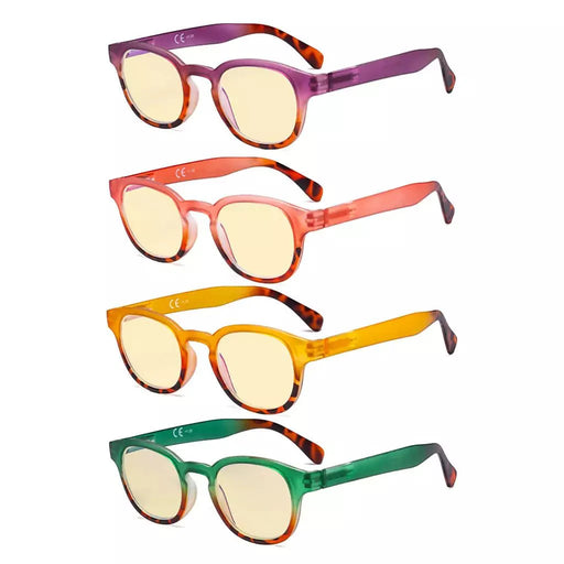 eyekeeper.com 4 Pack Stylish Blue Light Blocking Reading Glasses TM124D Eyeglasses White Smoke 4 Pairs Mix / without magnification,4 Pairs Mix / +0.50,4 Pairs Mix / +0.75,4 Pairs Mix / +1.00,4 Pairs Mix / +1.25,4 Pairs Mix / +1.50,4 Pairs Mix / +1.75,4 Pairs Mix / +2.50