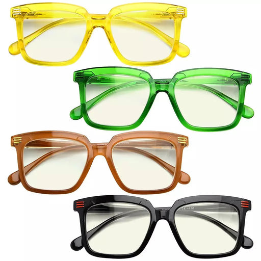 eyekeeper.com 4 Pack Stylish Blue Light Filter Reading Glasses UV2108 Eyeglasses White Smoke 4 Pairs Mix / without magnification,4 Pairs Mix / +0.50,4 Pairs Mix / +0.75,4 Pairs Mix / +1.00,4 Pairs Mix / +1.25,4 Pairs Mix / +1.50,4 Pairs Mix / +1.75,4 Pairs Mix / +2.00,4 Pairs Mix / +2.25,4 Pairs Mix / +2.50,4 Pairs Mix / +2.75,4 Pairs Mix / +3.00