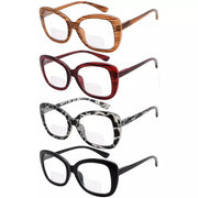 eyekeeper.com 4 Pack Stylish Elegant Bifocal Reading Glasses Retro Readers BR2011 Eyeglasses White Smoke 4 Pairs Mix / +1.00,4 Pairs Mix / +1.50,4 Pairs Mix / +2.00,4 Pairs Mix / +2.50,4 Pairs Mix / +3.00,4 Pairs Mix / +3.50