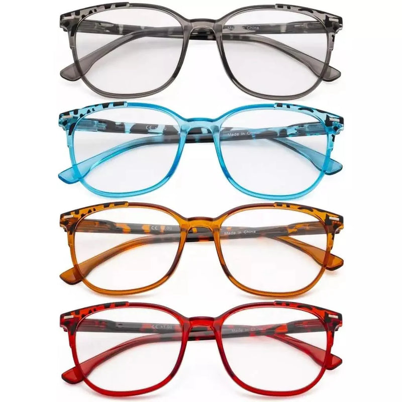 eyekeeper.com 4 Pack Stylish fashionable Oval  Reading Glasses R9001D Eyeglasses White Smoke 4 Pairs Mix / +0.50,4 Pairs Mix / +0.75,4 Pairs Mix / +1.00,4 Pairs Mix / +1.25,4 Pairs Mix / +1.50,4 Pairs Mix / +1.75,4 Pairs Mix / +2.00,4 Pairs Mix / +2.25,4 Pairs Mix / +2.50,4 Pairs Mix / +2.75,4 Pairs Mix / +3.00,4 Pairs Mix / +3.50,4 Pairs Mix / +