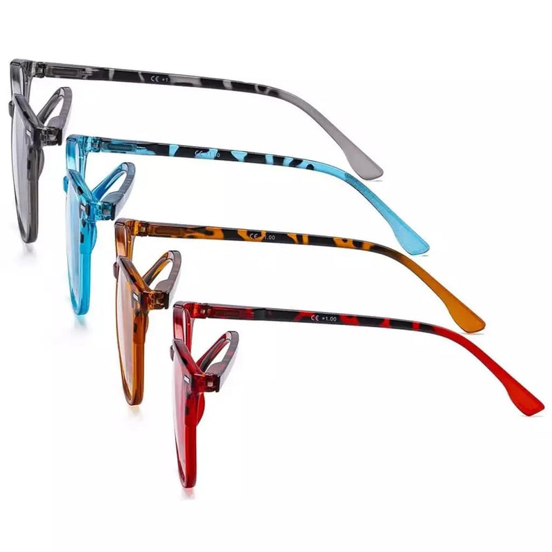 eyekeeper.com 4 Pack Stylish fashionable Oval  Reading Glasses R9001D Eyeglasses White Smoke 4 Pairs Mix / +0.50,4 Pairs Mix / +0.75,4 Pairs Mix / +1.00,4 Pairs Mix / +1.25,4 Pairs Mix / +1.50,4 Pairs Mix / +1.75,4 Pairs Mix / +2.00,4 Pairs Mix / +2.25,4 Pairs Mix / +2.50,4 Pairs Mix / +2.75,4 Pairs Mix / +3.00,4 Pairs Mix / +3.50,4 Pairs Mix / +