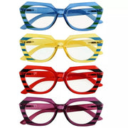eyekeeper.com 4 Pack Stylish Polygon Progressive Multifocus Readers M2135 Eyeglasses White Smoke 4 Pairs Mix / +1.00,4 Pairs Mix / +1.25,4 Pairs Mix / +1.50,4 Pairs Mix / +1.75,4 Pairs Mix / +2.00,4 Pairs Mix / +2.25,4 Pairs Mix / +2.50,4 Pairs Mix / +3.00,4 Pairs Mix / +3.50