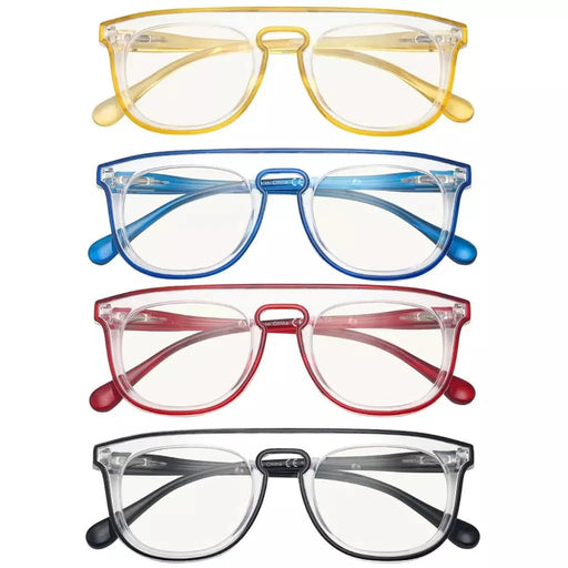 eyekeeper.com 4 Pack Stylish Progressive Multifocus Reading Glasses M2122 Eyeglasses White Smoke 4 Pairs Mix / +1.00,4 Pairs Mix / +1.25,4 Pairs Mix / +1.50,4 Pairs Mix / +1.75,4 Pairs Mix / +2.00,4 Pairs Mix / +2.25,4 Pairs Mix / +2.50,4 Pairs Mix / +3.00,4 Pairs Mix / +3.50