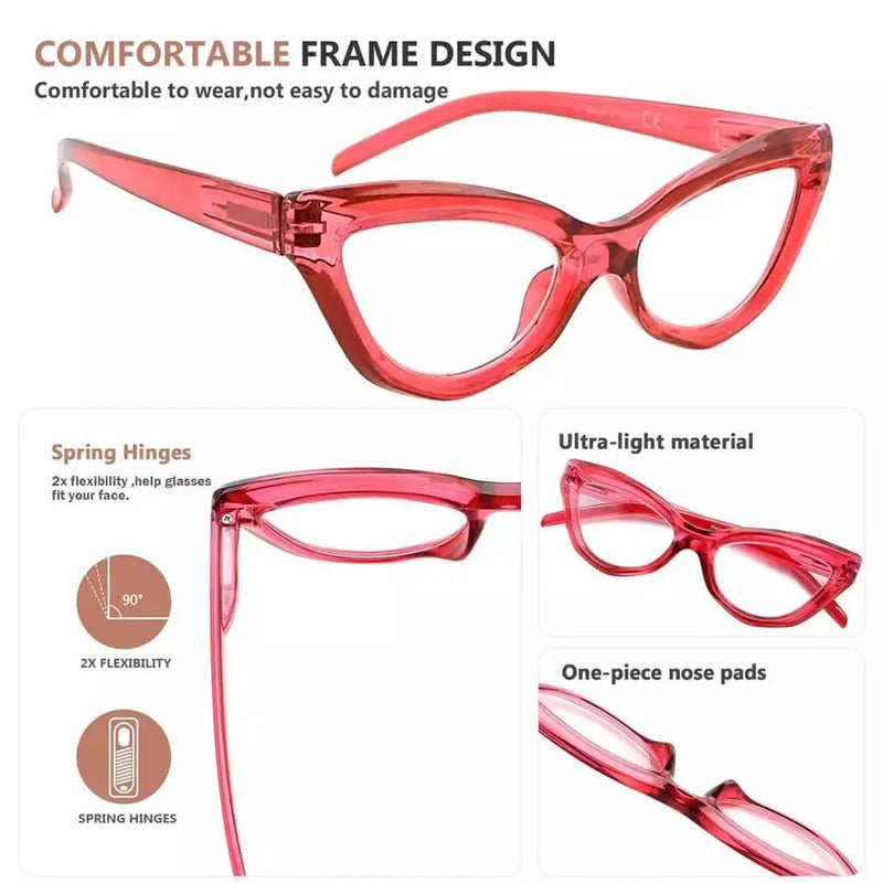eyekeeper.com 4 Pack Stylish Readers Cat-eye Frame Reading Glasses R2033 Eyeglasses White Smoke 4 Pairs Mix / without magnification,4 Pairs Mix / +0.50,4 Pairs Mix / +0.75,4 Pairs Mix / +1.00,4 Pairs Mix / +1.25,4 Pairs Mix / +1.50,4 Pairs Mix / +1.75,4 Pairs Mix / +2.00,4 Pairs Mix / +2.25,4 Pairs Mix / +2.50,4 Pairs Mix / +2.75,4 Pairs Mix / +3.00