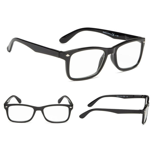 eyekeeper.com 4 Pack Stylish Rectangle Vintage Reading Glasses R075 Eyeglasses Dark Slate Gray 4 Pairs Mix / +0.50,4 Pairs Mix / +0.75,4 Pairs Mix / +1.00,Black-4pcs / +0.50,Black-4pcs / +0.75,Black-4pcs / +1.00,Black-4pcs / +1.25,Black-4pcs / +1.75,Black-4pcs / +2.50,Black-4pcs / +3.50