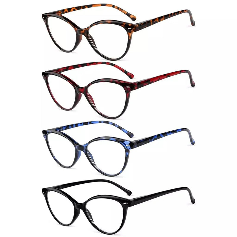 eyekeeper.com 4 Pack Stylish Reading Glasses Cat-eye Readers R9112 Eyeglasses White Smoke 4 Pairs Mix / +0.50,4 Pairs Mix / +0.75,4 Pairs Mix / +1.00,4 Pairs Mix / +1.25,4 Pairs Mix / +1.50,4 Pairs Mix / +1.75