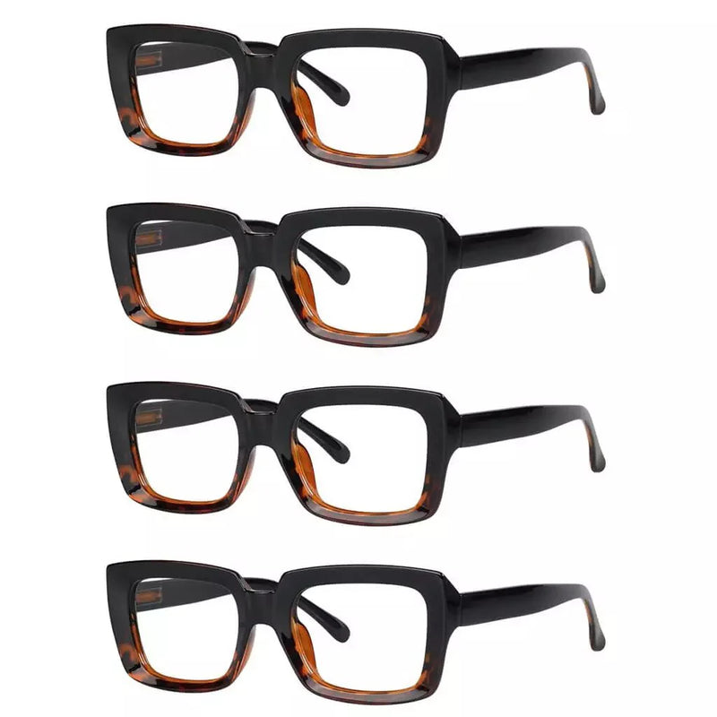eyekeeper.com 4 Pack Stylish Reading Glasses Fashionable Readers R9107-1 Eyeglasses Dark Slate Gray Black Tortoise-4pcs / without magnification,Black Tortoise-4pcs / +0.50,Black Tortoise-4pcs / +0.75,Black Tortoise-4pcs / +1.00,Black Tortoise-4pcs / +1.25,Black Tortoise-4pcs / +1.50,Black Tortoise-4pcs / +1.75,Black Tortoise-4pcs / +2.00,Black Tortoise-