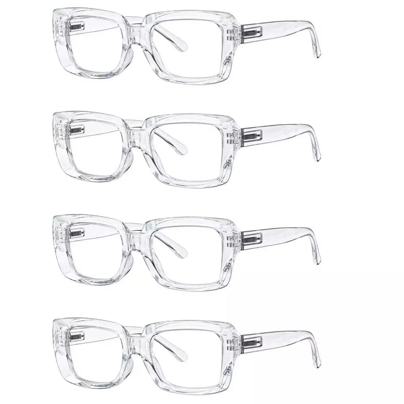 4 Pack Trendy Reading Glasses Thicker Frame Readers R9107