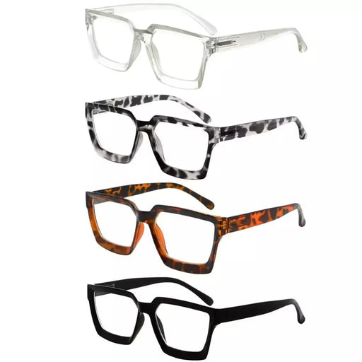 eyekeeper.com 4 Pack Stylish Reading Glasses Thicker Frame Readers R2003 Eyeglasses White Smoke 4 Pairs Mix / without magnification,4 Pairs Mix / +0.50,4 Pairs Mix / +0.75,4 Pairs Mix / +1.00,4 Pairs Mix / +1.25,4 Pairs Mix / +1.50,4 Pairs Mix / +1.75,4 Pairs Mix / +2.00,4 Pairs Mix / +2.25,4 Pairs Mix / +2.50,4 Pairs Mix / +2.75,4 Pairs Mix / +3.00