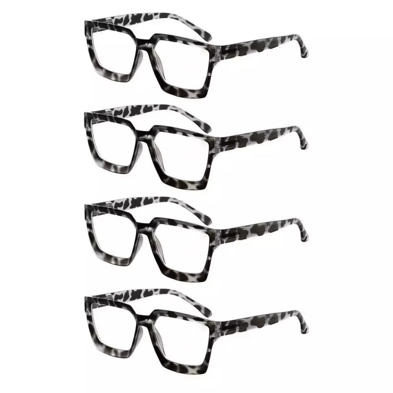 eyekeeper.com 4 Pack Stylish Reading Glasses Thicker Frame Readers R2003 Eyeglasses White Smoke Grey Tortoise-4pcs / without magnification,Grey Tortoise-4pcs / +0.50,Grey Tortoise-4pcs / +0.75,Grey Tortoise-4pcs / +1.00,Grey Tortoise-4pcs / +1.25,Grey Tortoise-4pcs / +1.50,Grey Tortoise-4pcs / +1.75,Grey Tortoise-4pcs / +2.00,Grey Tortoise-4pcs / +2