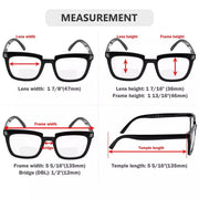 eyekeeper.com 4 Pack Stylish Rectangle Bifocal Reading Glasses BR2109 Eyeglasses White Smoke 4 Pairs Mix / +1.00,4 Pairs Mix / +1.50,4 Pairs Mix / +2.00,4 Pairs Mix / +2.50,4 Pairs Mix / +3.00