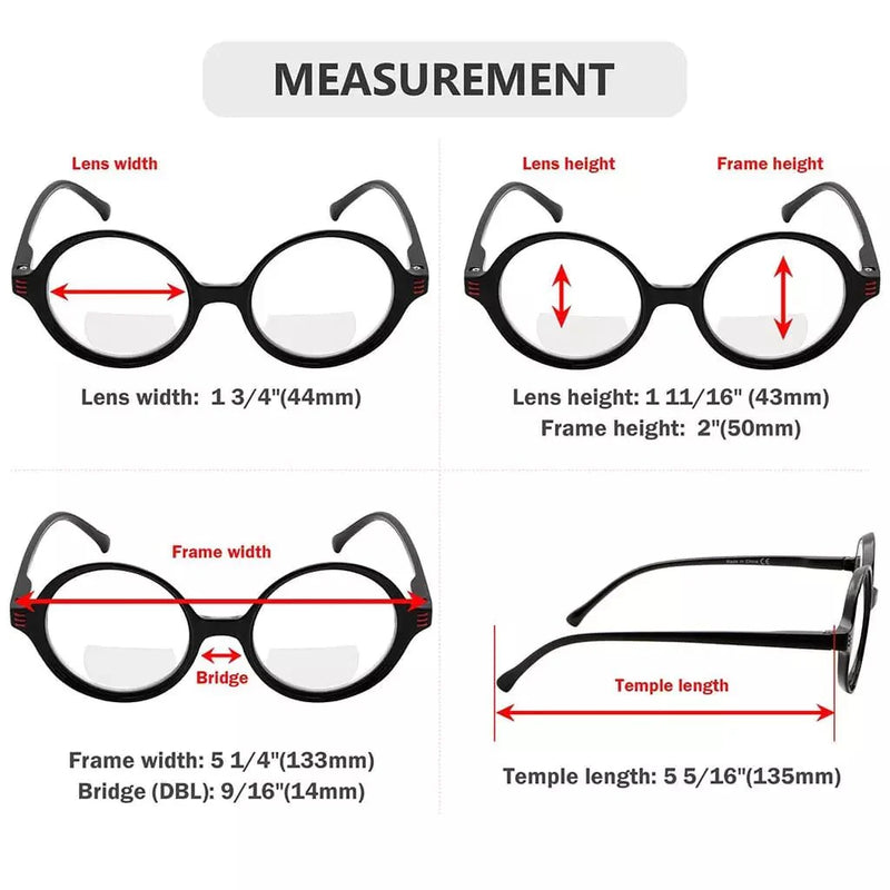 eyekeeper.com 4 Pack Stylish Round Bifocal Reading Glasses BR2025 Eyeglasses White Smoke 4 Pairs Mix / +1.00,4 Pairs Mix / +1.50,4 Pairs Mix / +2.00,4 Pairs Mix / +2.50,4 Pairs Mix / +3.00,4 Pairs Mix / +3.50