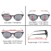 eyekeeper.com 4 Pack Stylish Round Bifocal Reading Sunglasses S005 Sunglasses White Smoke 4 Pairs Mix / +1.00,4 Pairs Mix / +1.50,4 Pairs Mix / +1.75,4 Pairs Mix / +2.00,4 Pairs Mix / +3.00