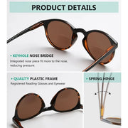 eyekeeper.com 4 Pack Stylish Round Bifocal Reading Sunglasses S005 Sunglasses Lavender 4 Pairs Mix / +1.00,4 Pairs Mix / +1.50,4 Pairs Mix / +1.75,4 Pairs Mix / +2.00,4 Pairs Mix / +3.00
