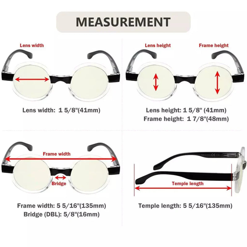eyekeeper.com 4 Pack Stylish Round Blue Light Filter Readers UVR2007T Eyeglasses White Smoke 4 Pairs Mix / without magnification,4 Pairs Mix / +0.50,4 Pairs Mix / +0.75,4 Pairs Mix / +1.00,4 Pairs Mix / +1.25,4 Pairs Mix / +1.50,4 Pairs Mix / +1.75,4 Pairs Mix / +2.00,4 Pairs Mix / +2.50,4 Pairs Mix / +3.00