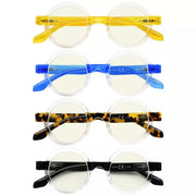 eyekeeper.com 4 Pack Stylish Round Blue Light Filter Readers UVR2007T Eyeglasses White Smoke 4 Pairs Mix / without magnification,4 Pairs Mix / +0.50,4 Pairs Mix / +0.75,4 Pairs Mix / +1.00,4 Pairs Mix / +1.25,4 Pairs Mix / +1.50,4 Pairs Mix / +1.75,4 Pairs Mix / +2.00,4 Pairs Mix / +2.50,4 Pairs Mix / +3.00