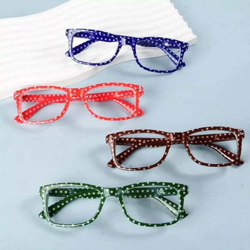 eyekeeper.com 4 Pack Stylish Rrectangle Polka Dots Reading Glasses R075P Eyeglasses Light Gray 4 Pairs Mix / +0.50,4 Pairs Mix / +0.75,4 Pairs Mix / +1.00,4 Pairs Mix / +1.25,4 Pairs Mix / +1.50,4 Pairs Mix / +1.75,4 Pairs Mix / +2.00,4 Pairs Mix / +2.25,4 Pairs Mix / +2.50,4 Pairs Mix / +2.75,4 Pairs Mix / +3.00,4 Pairs Mix / +3.50,4 Pairs Mix / +