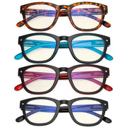 eyekeeper.com 4 Pack Stylish Square Blue Light Filter Readers UVR089 Eyeglasses White Smoke 4 Pairs Mix / without magnification,4 Pairs Mix / +0.50,4 Pairs Mix / +0.75,4 Pairs Mix / +1.00,4 Pairs Mix / +1.25,4 Pairs Mix / +1.50,4 Pairs Mix / +1.75,4 Pairs Mix / +2.00,4 Pairs Mix / +2.50,4 Pairs Mix / +3.00