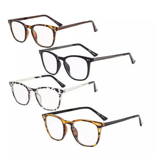 eyekeeper.com 4 Pack Stylish Square Reading Glasses Animal Print Readers RJ003 Eyeglasses White Smoke 4 Pairs Mix / +0.50,4 Pairs Mix / +0.75,4 Pairs Mix / +1.00,4 Pairs Mix / +1.25,4 Pairs Mix / +1.50,4 Pairs Mix / +1.75,4 Pairs Mix / +2.00,4 Pairs Mix / +2.25,4 Pairs Mix / +2.50,4 Pairs Mix / +2.75,4 Pairs Mix / +3.00,4 Pairs Mix / +3.50,4 Pairs Mix / +